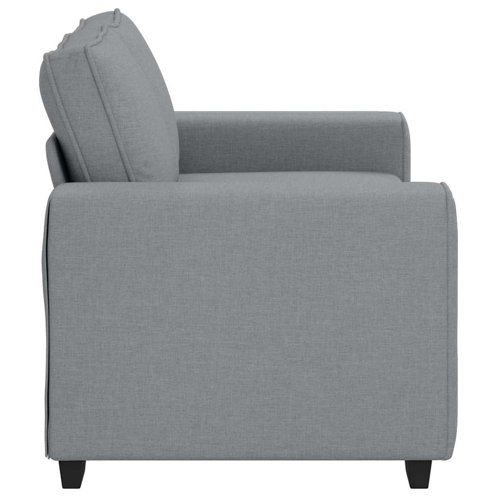 Divano a 2 Posti Grigio Chiaro 160x77x82 cm in Tessuto | homemem39