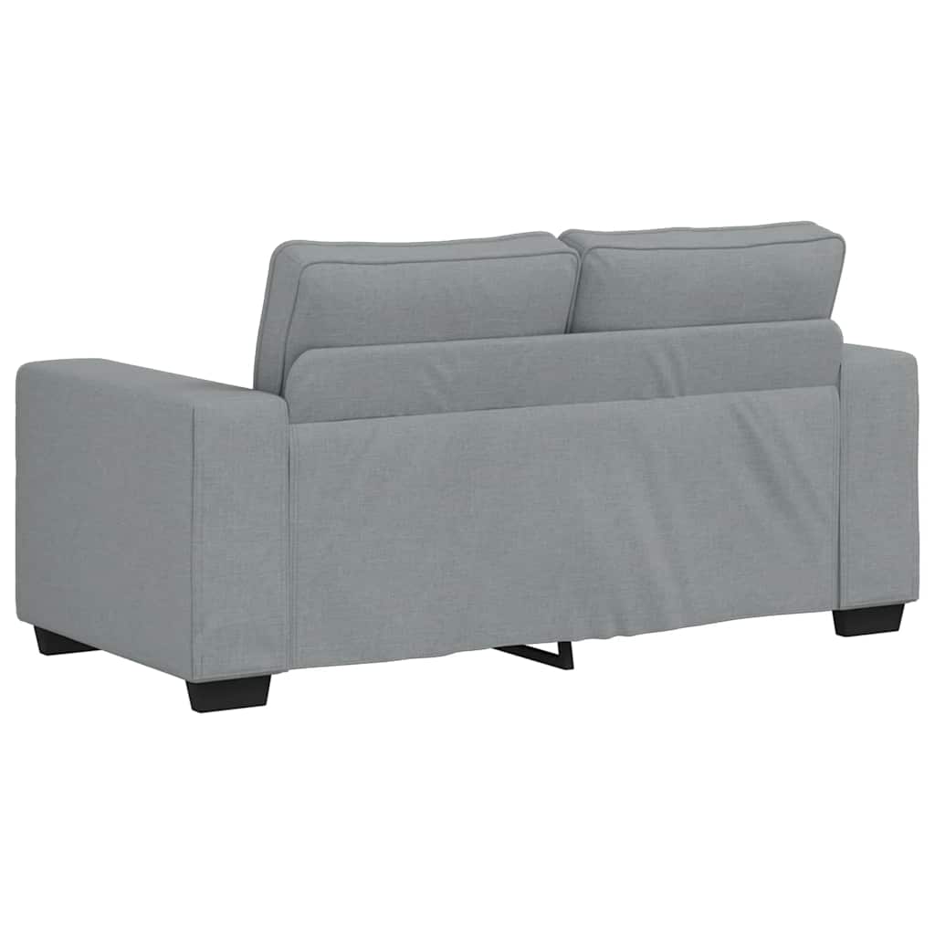 Divano a 2 Posti Grigio Chiaro 160x77x82 cm in Tessuto | homemem39