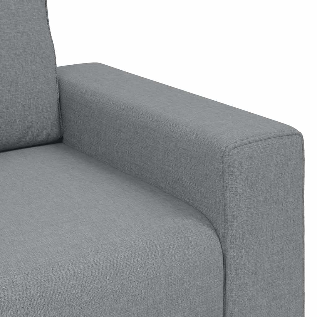 Divano a 2 Posti Grigio Chiaro 160x77x82 cm in Tessuto | homemem39