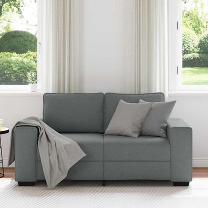 Divano a 2 Posti Grigio Scuro 160x77x82 cm in Tessuto | homemem39