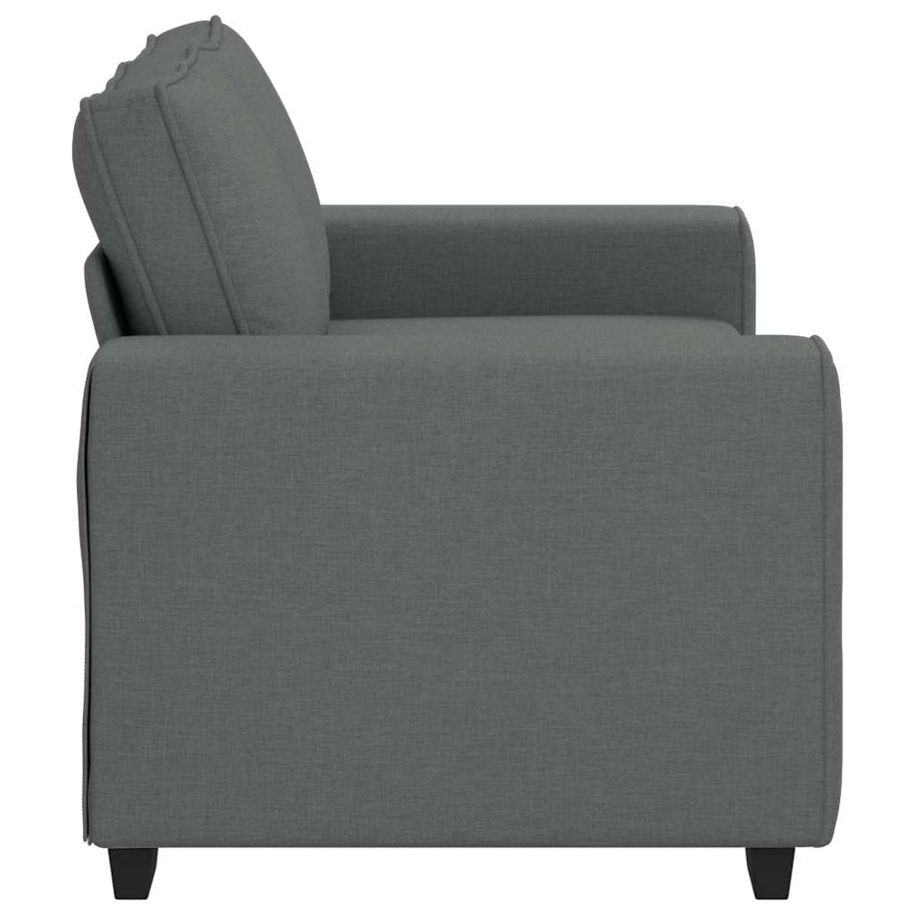 Divano a 2 Posti Grigio Scuro 160x77x82 cm in Tessuto | homemem39