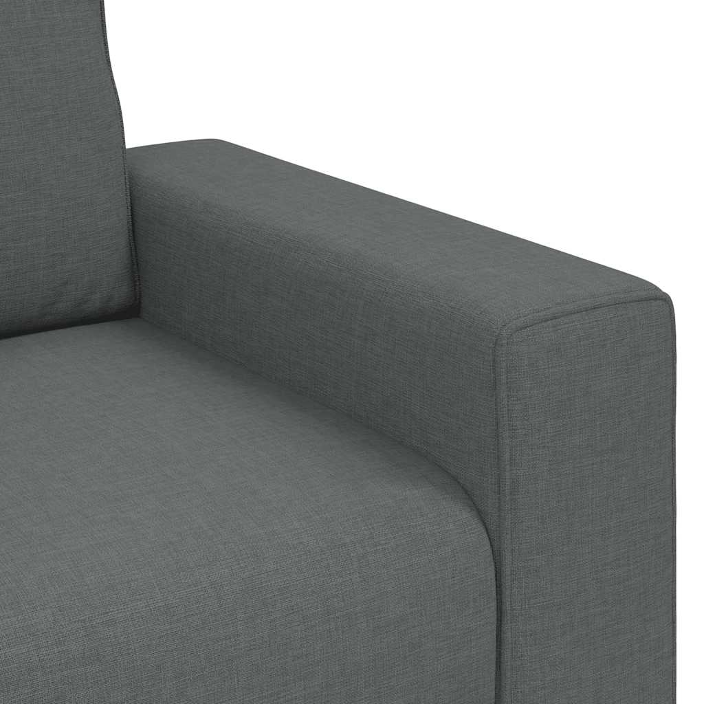 Divano a 2 Posti Grigio Scuro 160x77x82 cm in Tessuto | homemem39