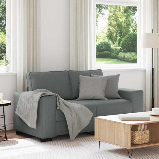 Divano a 2 Posti Grigio Scuro 160x77x82 cm in Tessuto