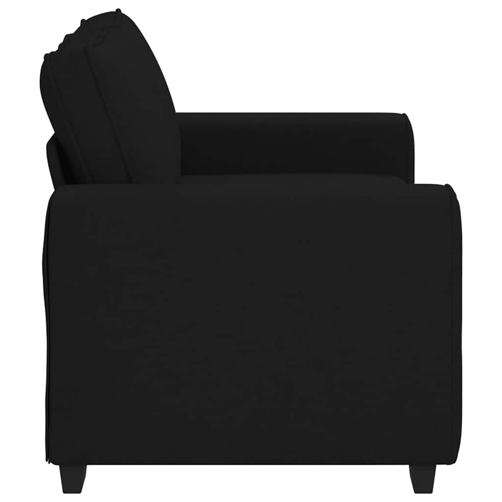 Divano a 2 Posti Nero 160x77x82 cm in Tessuto | homemem39