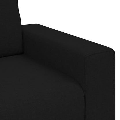 Divano a 2 Posti Nero 160x77x82 cm in Tessuto | homemem39