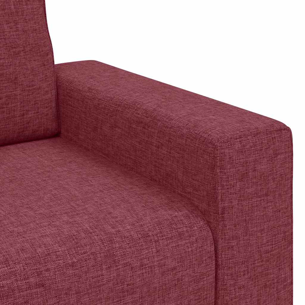 Divano a 2 Posti Rosso Vino 160x77x82 cm in Tessuto | homemem39