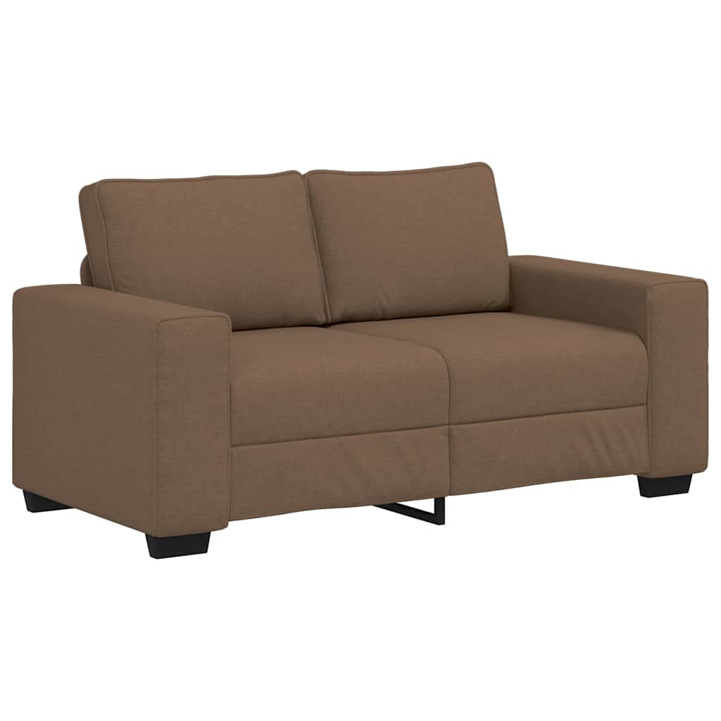 Divano a 2 Posti Marrone 160x77x82 cm in Tessuto | homemem39