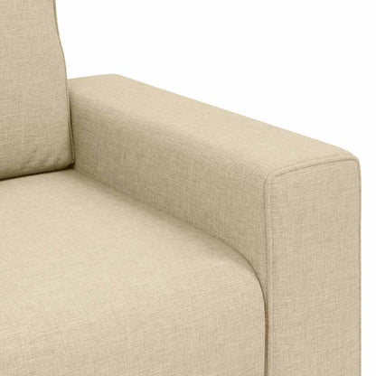 Divano a 2 Posti Crema 160x77x82 cm in Tessuto | homemem39