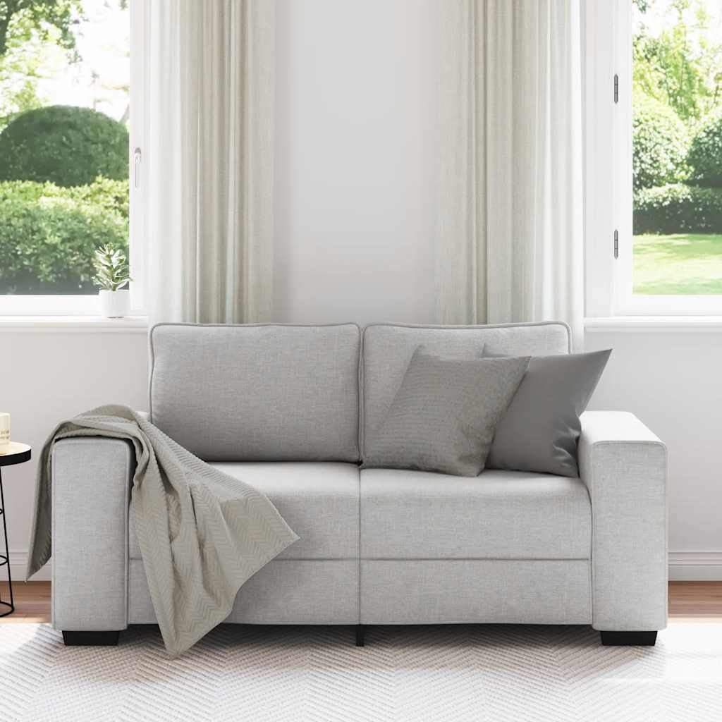 Divano a 2 Posti Grigio Nuvola 160x77x82 cm in Tessuto | homemem39