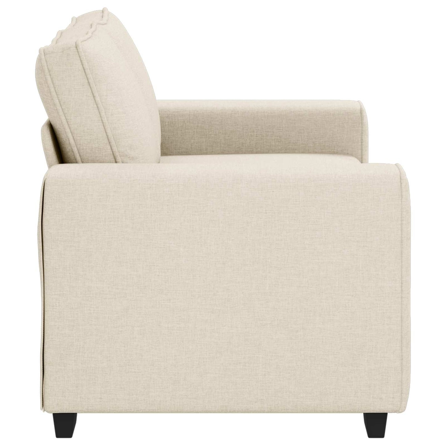 Divano a 2 Posti Beige 160 cm Tessuto misto lino