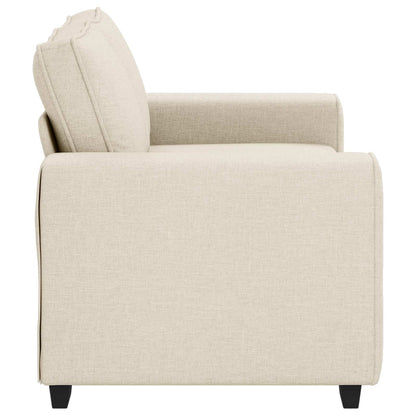 Divano a 2 Posti Beige 160 cm Tessuto misto lino