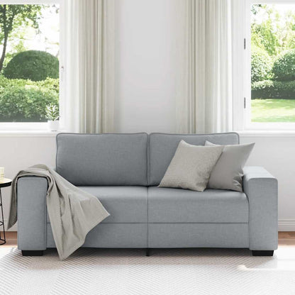 Divano a 2 Posti Grigio Chiaro 180x77x82 cm in Tessuto | homemem39