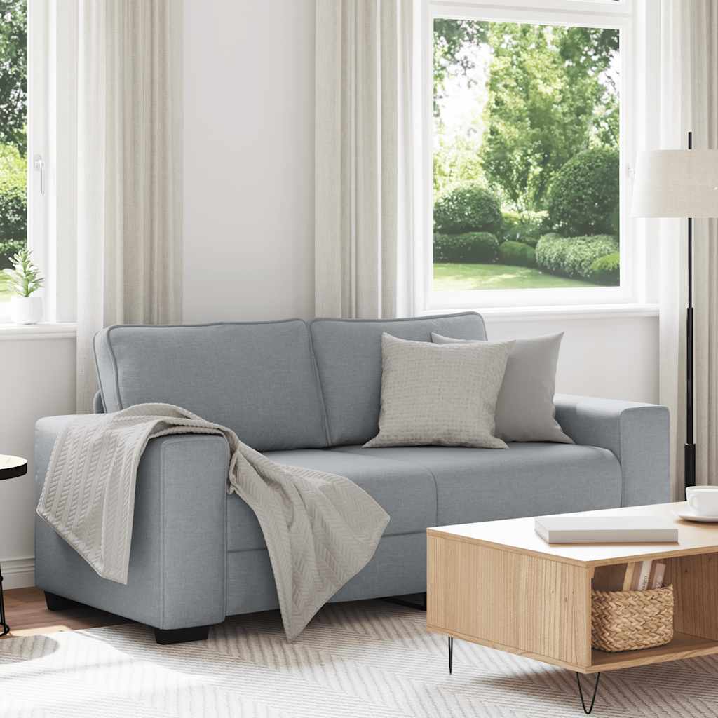 Divano a 2 Posti Grigio Chiaro 180x77x82 cm in Tessuto | homemem39