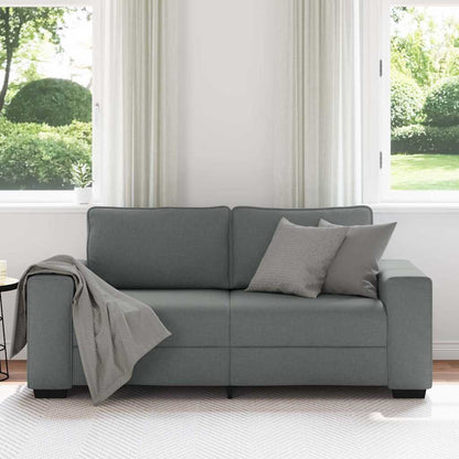 Divano a 2 Posti Grigio Scuro 180x77x82 cm in Tessuto | homemem39