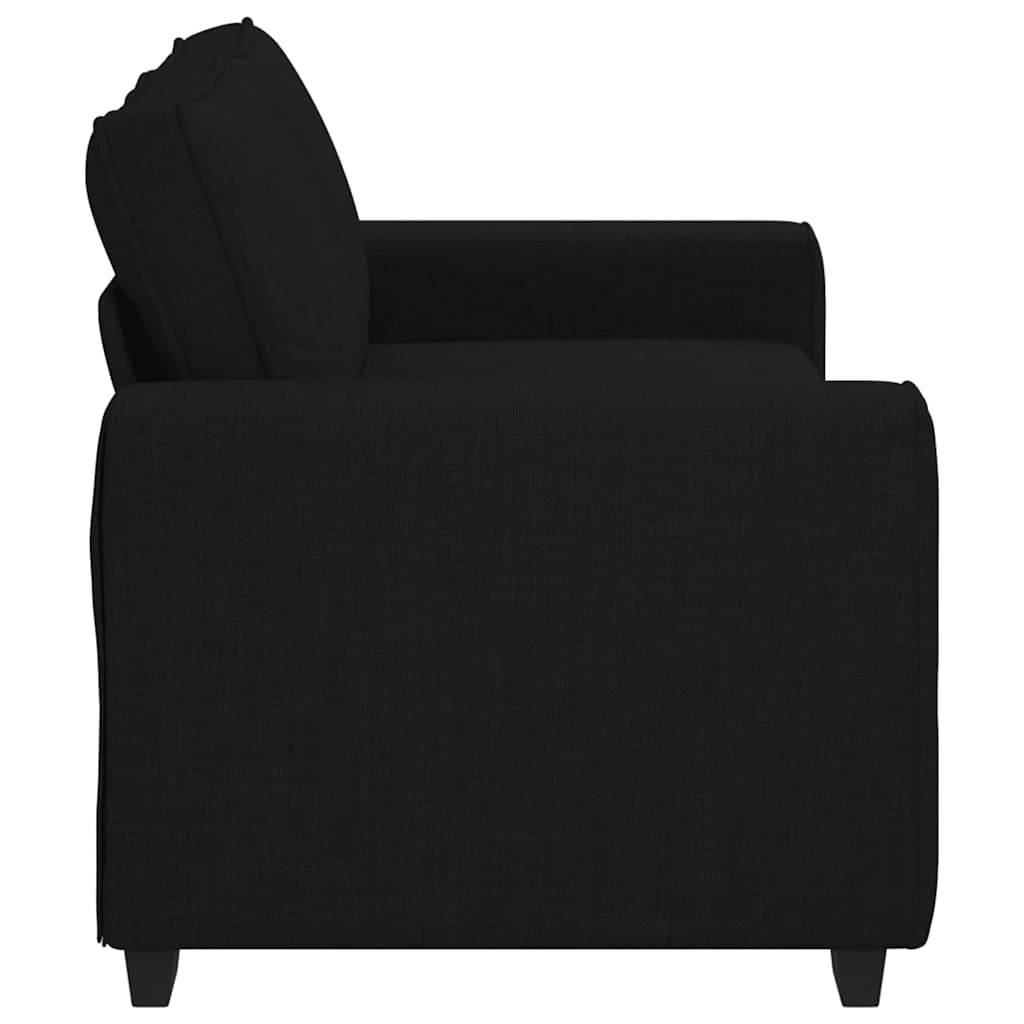 Divano a 2 Posti Nero 180x77x82 cm in Tessuto | homemem39