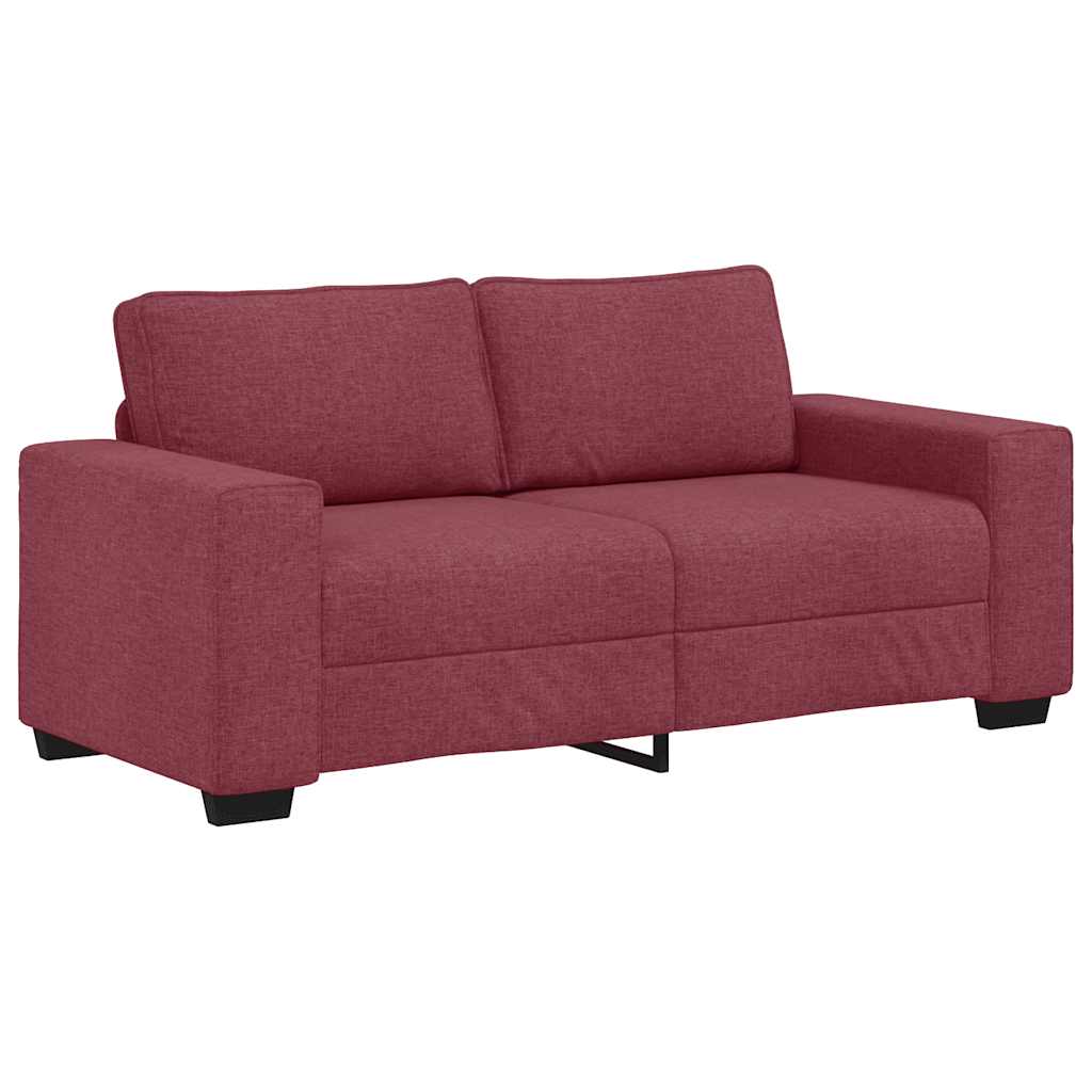 Divano a 2 Posti Rosso Vino 180x77x82 cm in Tessuto | homemem39