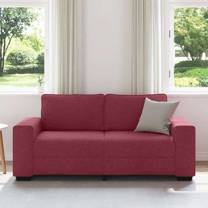 Divano a 2 Posti Rosso Vino 180x77x82 cm in Tessuto | homemem39