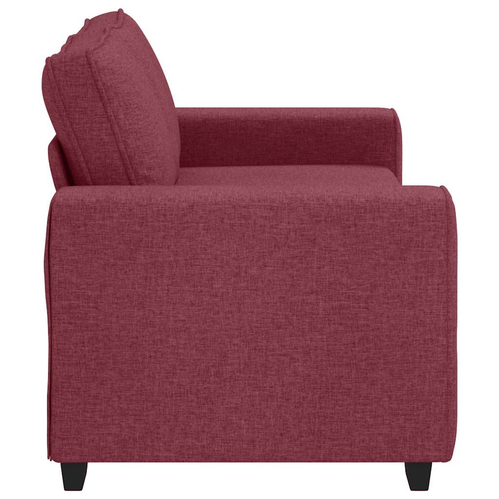 Divano a 2 Posti Rosso Vino 180x77x82 cm in Tessuto | homemem39