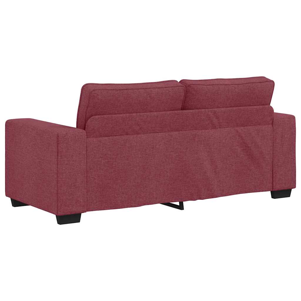 Divano a 2 Posti Rosso Vino 180x77x82 cm in Tessuto | homemem39