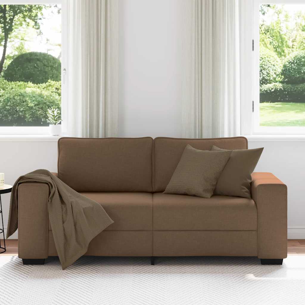 Divano a 2 Posti Marrone 180x77x82 cm in Tessuto | homemem39