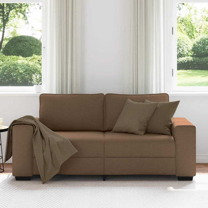 Divano a 2 Posti Marrone 180x77x82 cm in Tessuto | homemem39