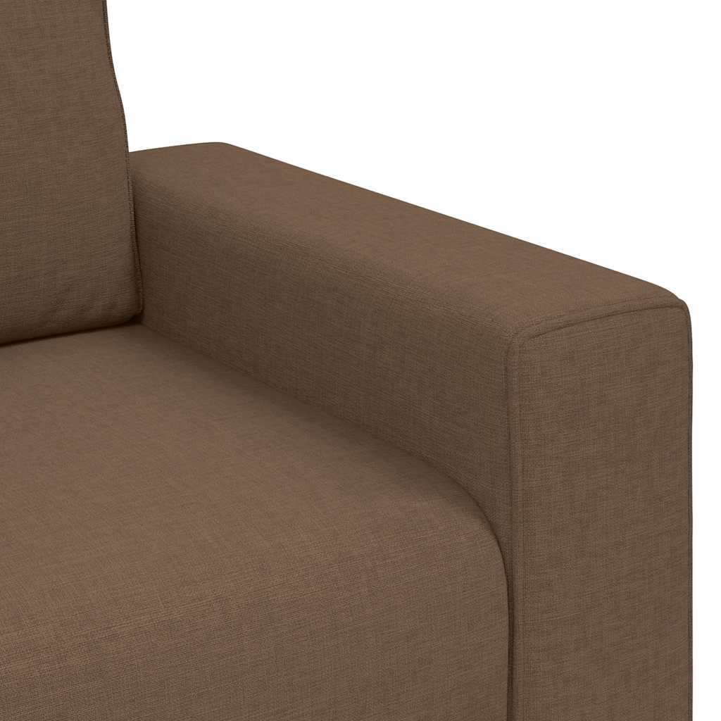 Divano a 2 Posti Marrone 180x77x82 cm in Tessuto