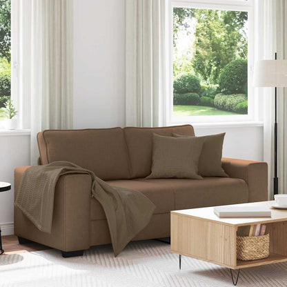 Divano a 2 Posti Marrone 180x77x82 cm in Tessuto