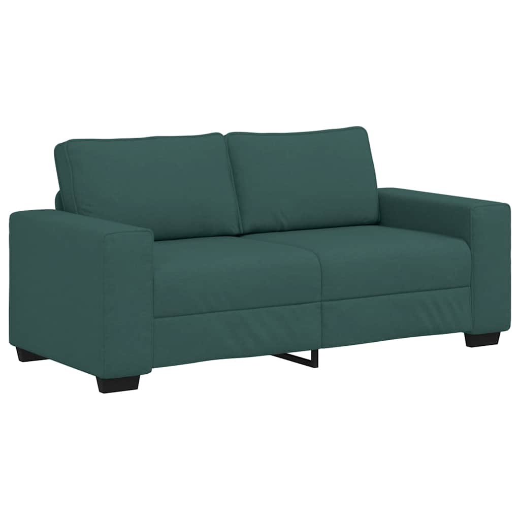 Divano a 2 Posti Verde Scuro 180x77x82 cm in Tessuto | homemem39