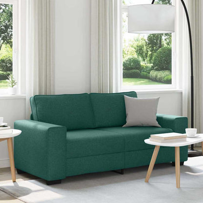 Divano a 2 Posti Verde Scuro 180x77x82 cm in Tessuto | homemem39