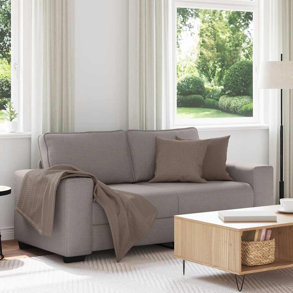 Divano a 2 Posti Tortora 180x77x82 cm in Tessuto | homemem39