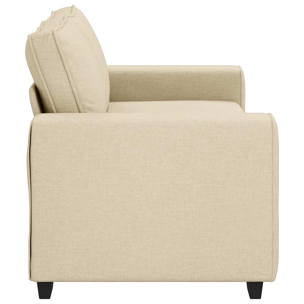Divano a 2 Posti Crema 180x77x82 cm in Tessuto | homemem39
