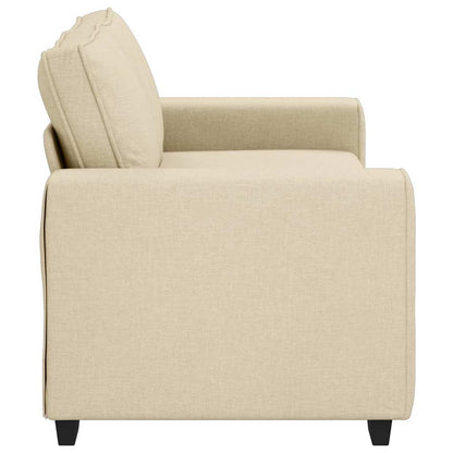 Divano a 2 Posti Crema 180x77x82 cm in Tessuto | homemem39
