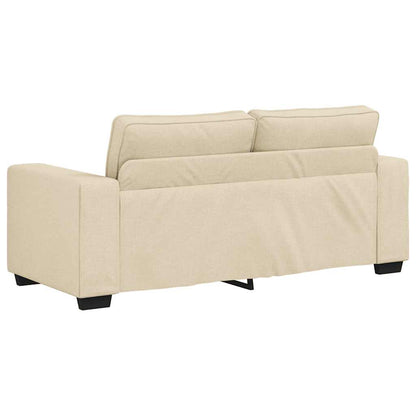 Divano a 2 Posti Crema 180x77x82 cm in Tessuto | homemem39
