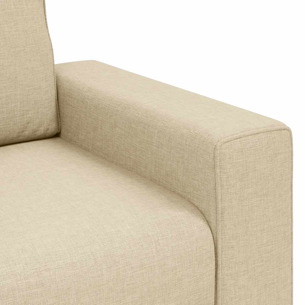 Divano a 2 Posti Crema 180x77x82 cm in Tessuto | homemem39