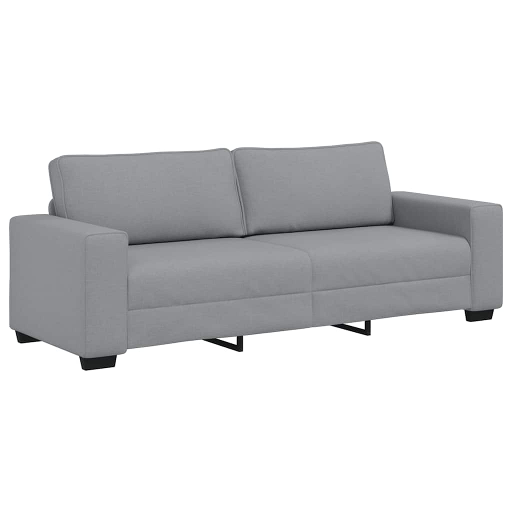 Divano a 3 Posti Grigio Chiaro 220x77x82 cm in Tessuto | homemem39