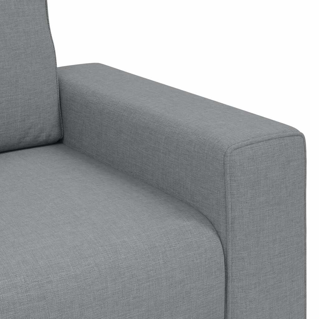 Divano a 3 Posti Grigio Chiaro 220x77x82 cm in Tessuto | homemem39