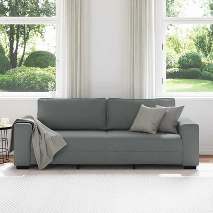 Divano a 3 Posti Grigio Chiaro 220x77x82 cm in Tessuto | homemem39