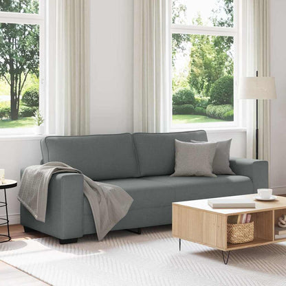 Divano a 3 Posti Grigio Chiaro 220x77x82 cm in Tessuto | homemem39