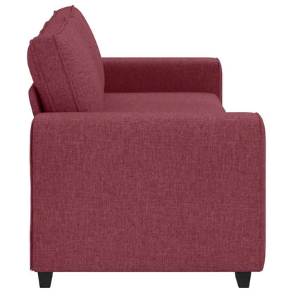 Divano a 3 Posti Rosso Vino 220x77x82 cm in Tessuto | homemem39