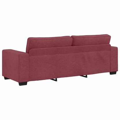 Divano a 3 Posti Rosso Vino 220x77x82 cm in Tessuto | homemem39