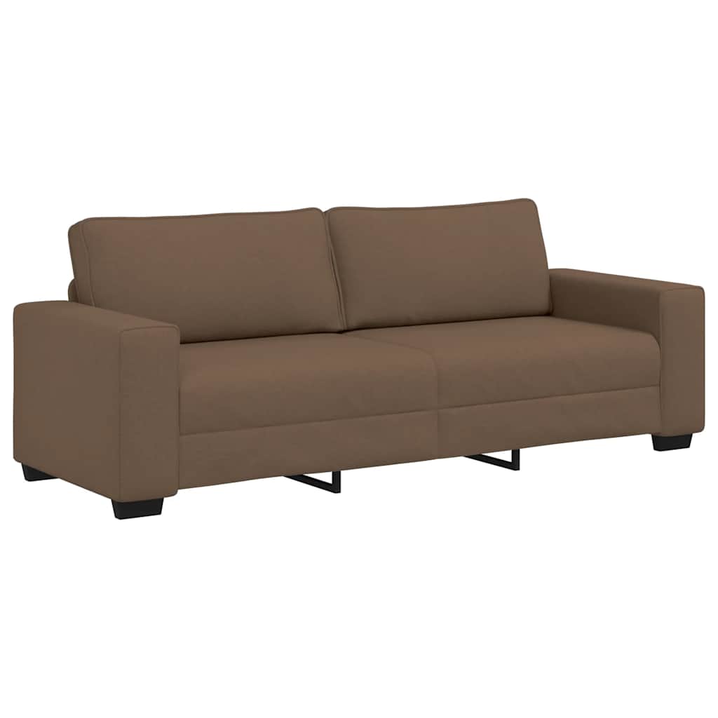 Divano a 3 Posti Marrone 220x77x82 cm in Tessuto | homemem39
