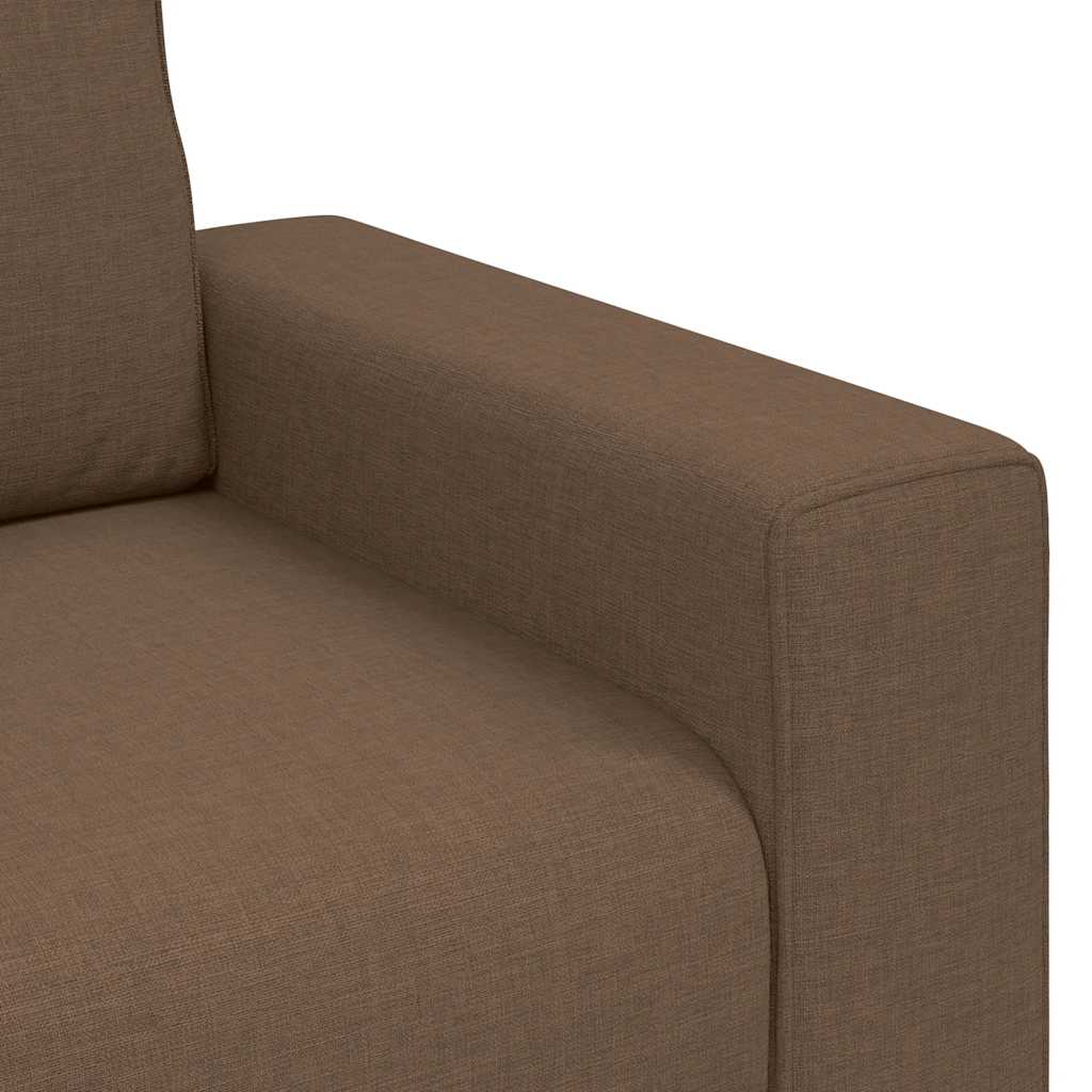 Divano a 3 Posti Marrone 220x77x82 cm in Tessuto | homemem39
