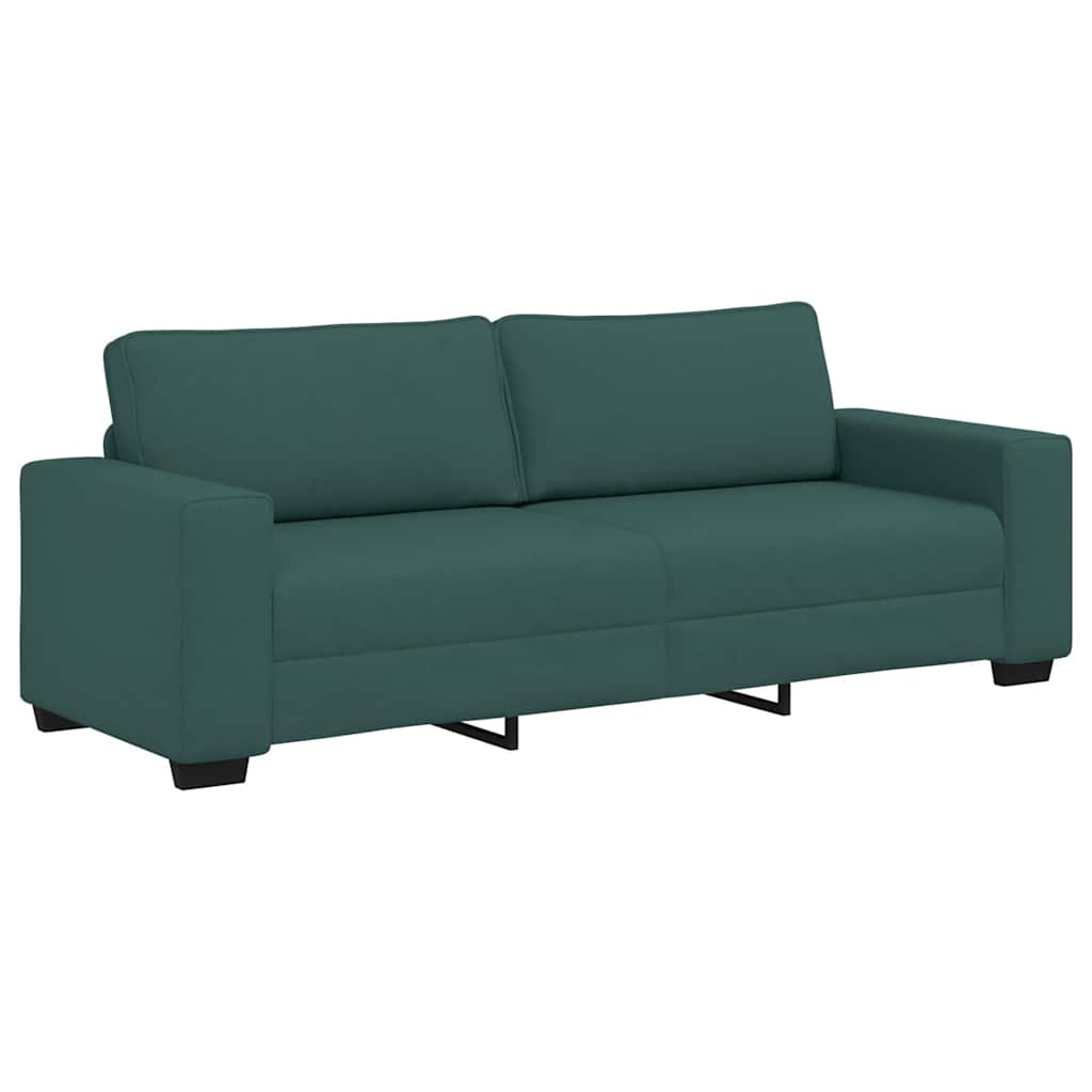 Divano a 3 Posti Verde Scuro 220x77x82 cm in Tessuto | homemem39
