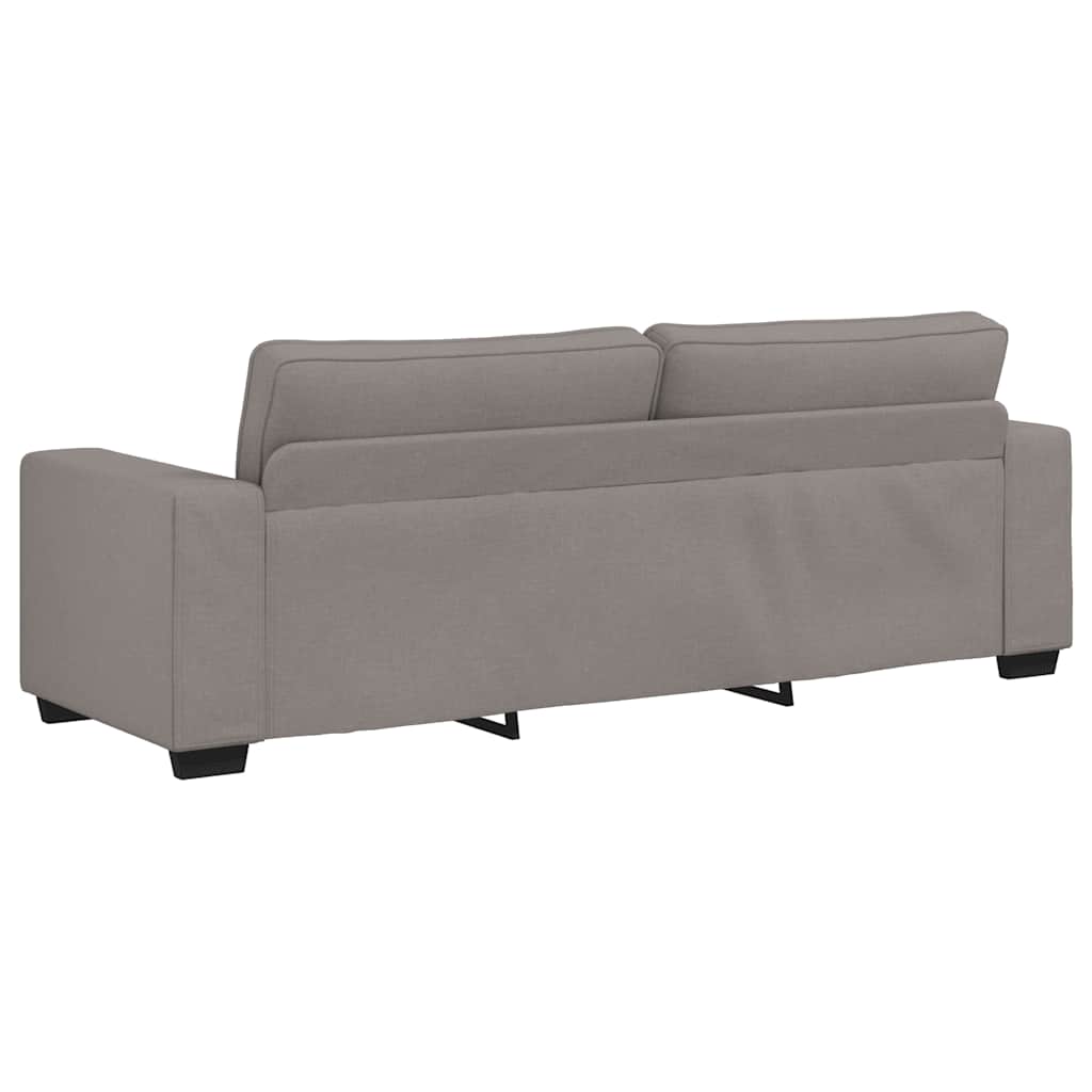 Divano a 3 Posti Tortora 220x77x82 cm in Tessuto | homemem39