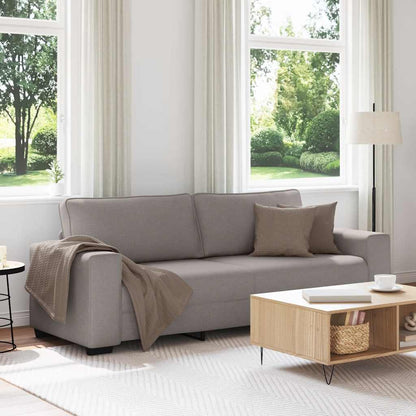 Divano a 3 Posti Tortora 220x77x82 cm in Tessuto | homemem39