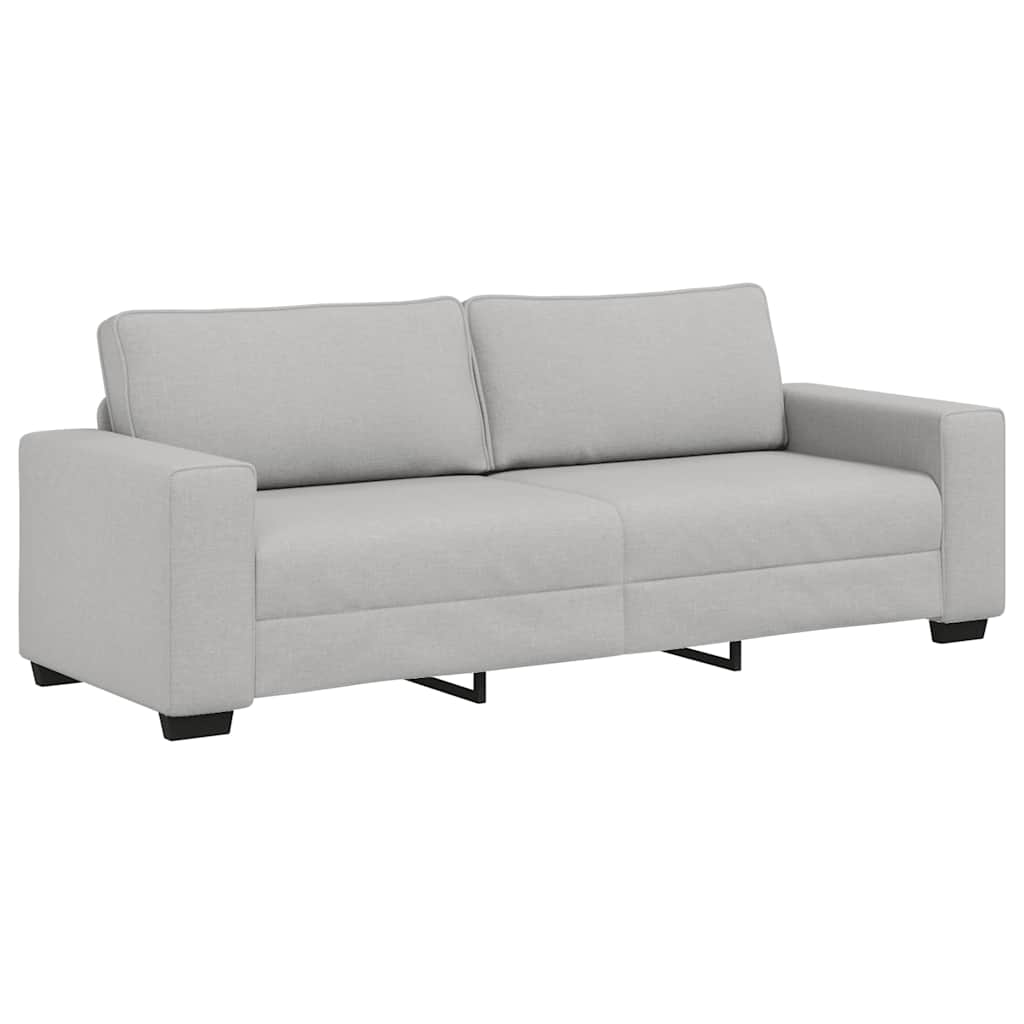 Divano a 3 Posti Grigio Nuvola 220x77x82 cm in Tessuto