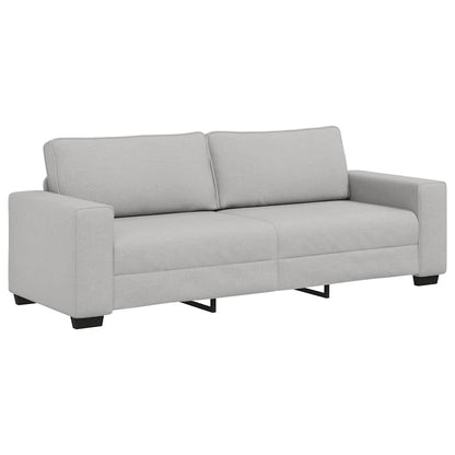 Divano a 3 Posti Grigio Nuvola 220x77x82 cm in Tessuto