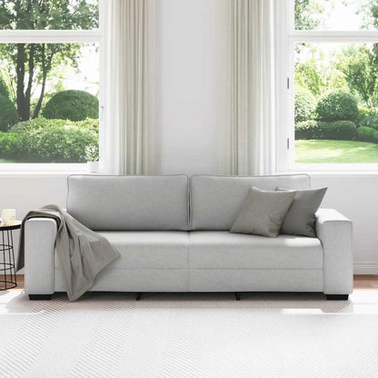 Divano a 3 Posti Grigio Nuvola 220x77x82 cm in Tessuto | homemem39
