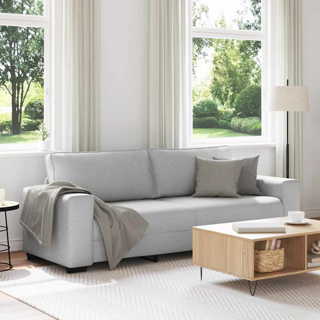 Divano a 3 Posti Grigio Nuvola 220x77x82 cm in Tessuto | homemem39