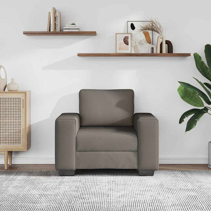 Divano Sedia Grigio Chiaro 100x77x82 cm Tessuto di Velluto a Coste | homemem39
